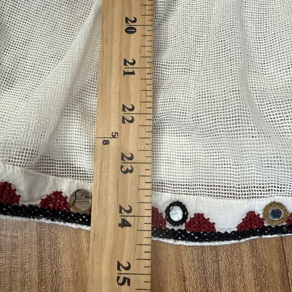 Anthropologie akemi & kin embroidered tunic top BOHO Medium Aztec‎ Print Beige - Picture 5 of 6